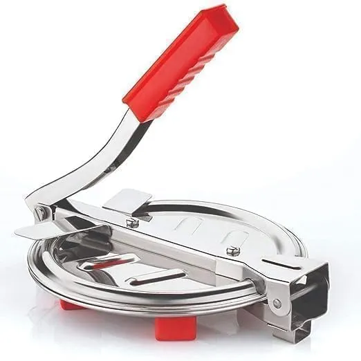 Puri Maker Press Machine - 6.5 Inch Stainless Steel Puri Press - Ideal for Making Poori, Papad, Khakhra & More